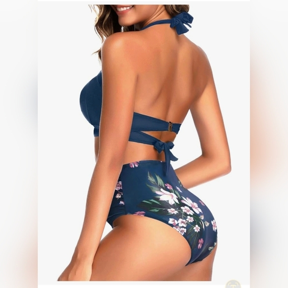 Halter Top High Waisted Bikini #1072 - Picture 6 of 14